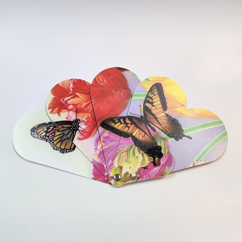 客製化水滴扇子FAN8-WP蝴蝶