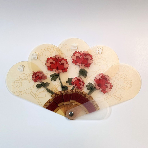 客製化水滴扇子FAN8-TP富貴吉祥