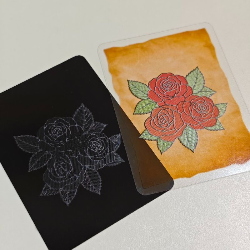 隱藏訊息遊戲卡｜PS黑卡PET透卡UV光紋工藝
