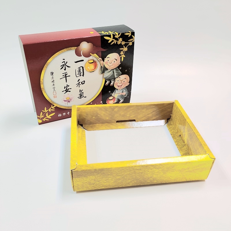 經濟型卡紙彩盒結構展示，雙層抽拉式設計